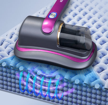 Cordless mite vacuum cleaner with UV technology